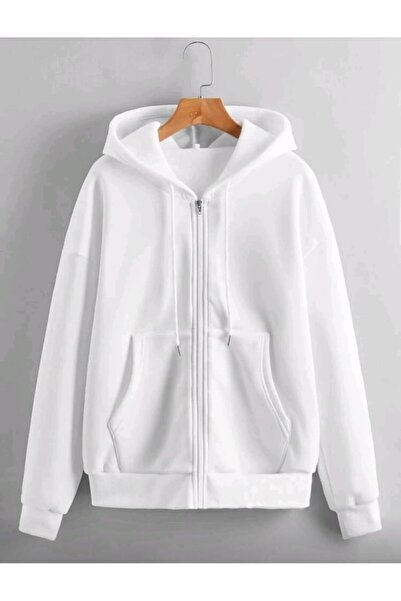 MAGORS سترة بدون طباعة من ستيل-إكس مع سحاب، سترة مدرسية بغطاء للرأس