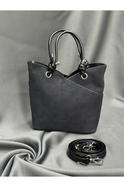 BENAHOLL حقيبة نسائية لينا ديلي سويدي متوسطة الحجم حقيبة يد وكتف-TA001 أسود