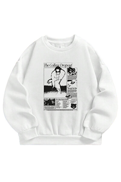 SVART WEAR Kanye Collage Collage Dropout cu imprimeu supradimensionat Hanorac...