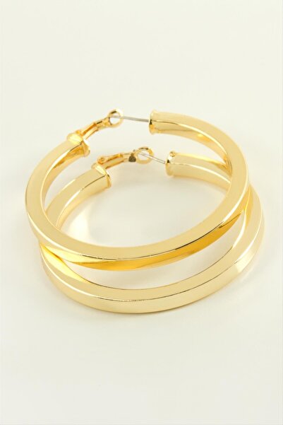 ZERO LAND 1594548739 حلق حلقي (134845) 4.5 سم - أصفر