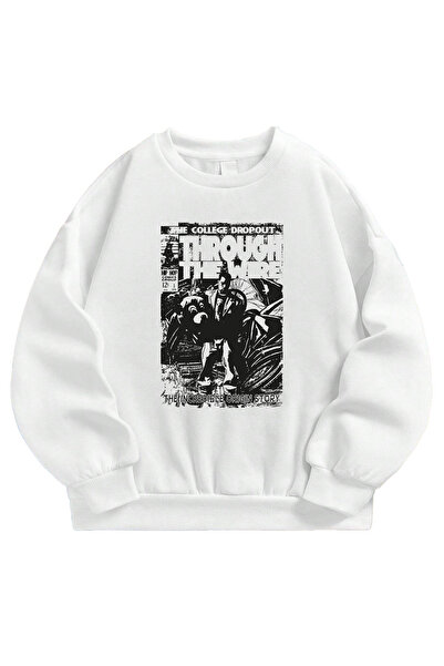 SVART WEAR Kanye Through The Wire cu imprimeu supradimensionat Hanorac unisex tricou