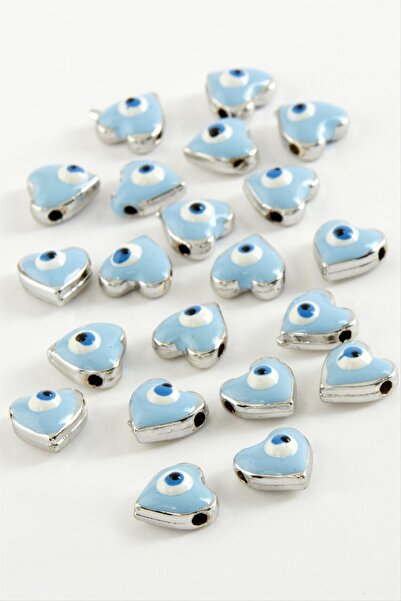 ZERO LAND 1592039739 سوار وقلادة على شكل قلب مينا 1 (193920) قطعة - أزرق فاتح