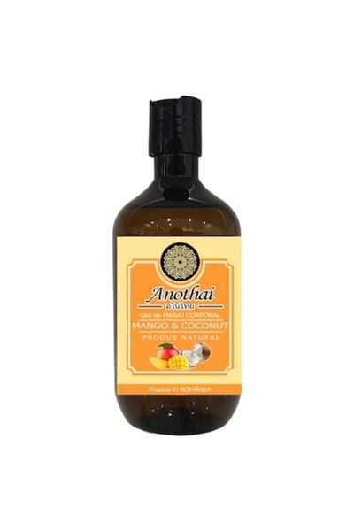 Anothai Ulei de masaj premium cu mango și nucă de cocos - hidratant și relaxant, cu vitamina E, 500