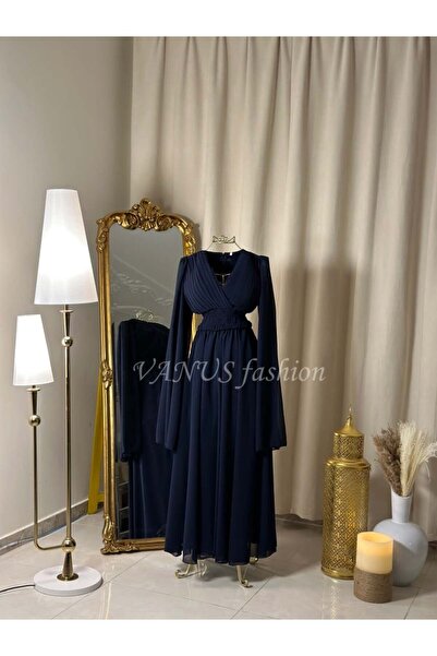 vanus fashion فستان طويل ناعم ( 3 الوان) 4251