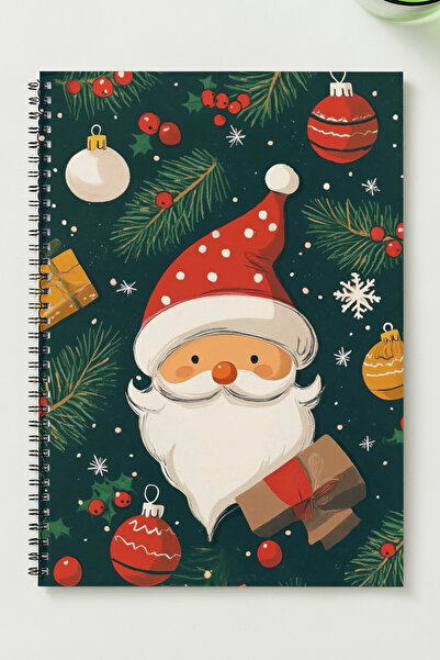 BLACKONECLASS YENİYIL (YILBAŞI) TEMALI A5 Metal Spiralli Çizgisiz Sert Kapak ...