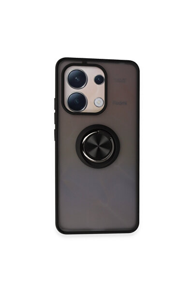 NewFace حافظة هاتف Xiaomi Redmi Note 13 4G من السيليكون مع حلقة مونتريال - أسود