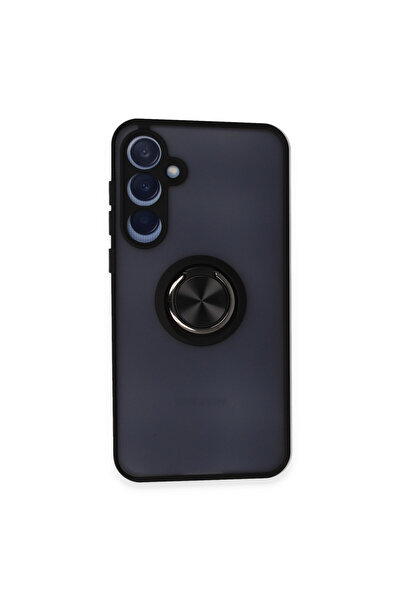 NewFace غطاء حماية سامسونج جالاكسي A35 5G من السيليكون مع حلقة مونتريال - أسود