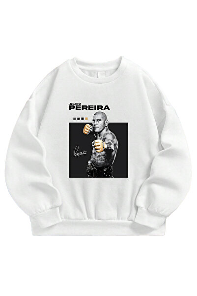 SVART WEAR سويت شيرت أليكس بيريرا يو إف سي مطبوع قصة فضفاضة للجنسين