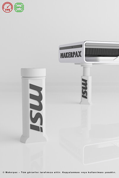 Makerpax Ayarlanabilir Ekran Kartı Tutucu, Siyah Oval Seri, Ekran Kartı Deste...