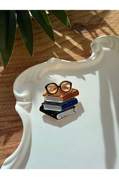 My Joyas Design Mineli Kitap & Gözlük Broş