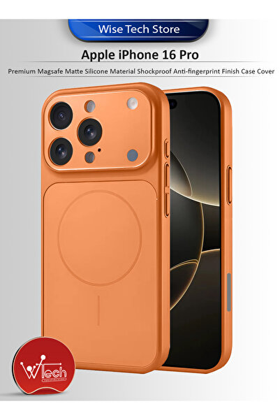 Wtech Apple iPhone 16 Pro 2024 Premium Magsafe Matte Silicone Material Shockp...