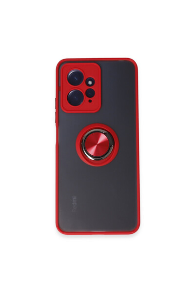 NewFace حافظة Xiaomi Redmi Note 12 4G غطاء سيليكون مونتريال مع حلقة - أحمر