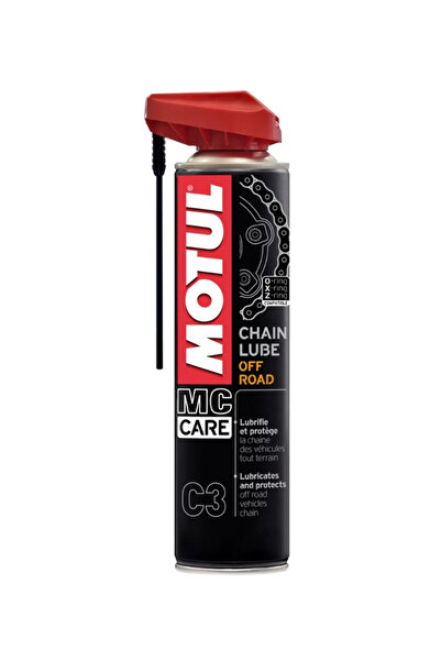 Motul Bakım Seti C1 Zincir Temizleme 400ml + C3 Zincir Yağlama 400ml + Zincir Fırçası