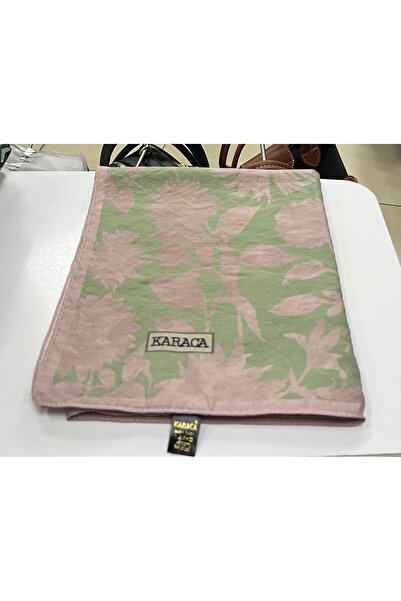 Karaca Çiçek desen doğal elyaf eşarp