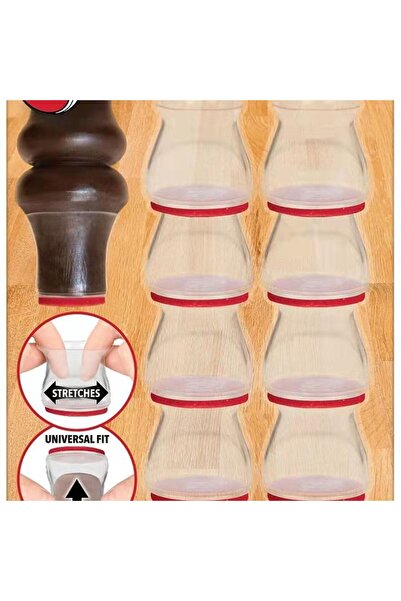Generic 8 pieces of flexible chair leg sliders/covers