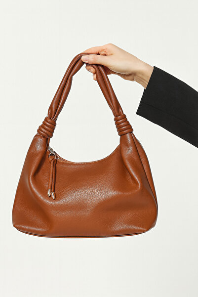 Lenacantam Kadın taba deri düğüm detaylı el omuz çanta