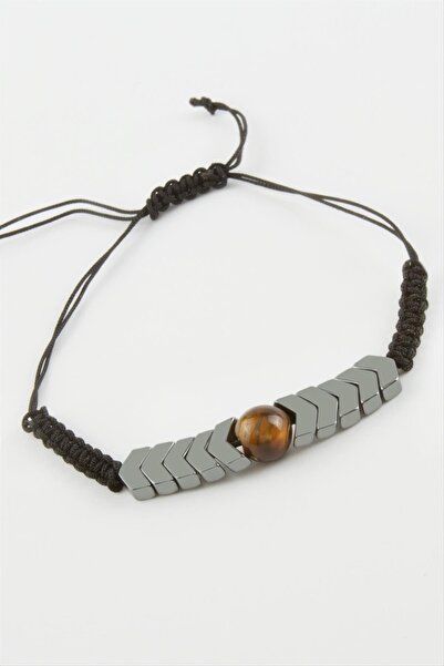 ZERO LAND 1594940739 سوار من الحجر الطبيعي (204049) من الهيماتيت - أنثراسيت