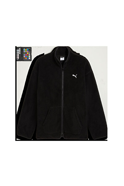 Puma ESS ELEVATED Sherpa Full-Zip Erkek Siyah Fermuarlı Sweatshirt
