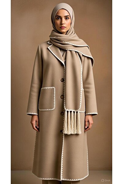 EB SCARF معطف الكشمير