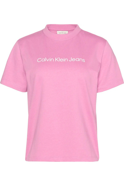 Calvin Klein A- INST LOGO CLASSIC TEE SS Kadın Pembe T-Shirt