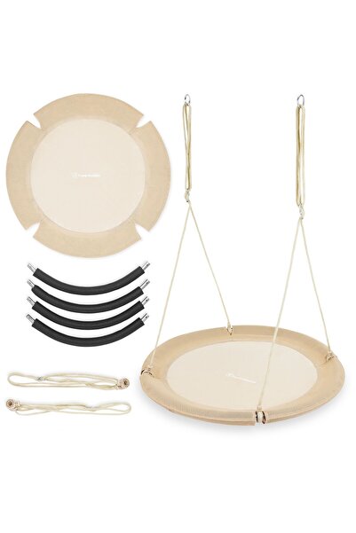 HyperMotion Swing with stork's nest - diameter 100 cm, boho beige color