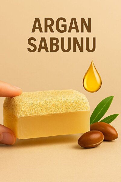 meliha hanım صابون الأرغان الطبيعي المصنوع يدويًا من ألياف اليقطين