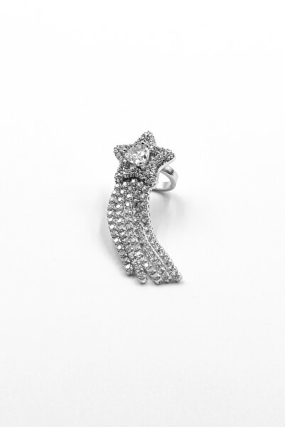 Sose Moda Işıltılı Zirkon Taşlı Yıldız Earcuff – Gümüş, Sıkıştırmalı ve Anti ...