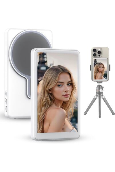 NEONI شاشة عرض مغناطيسية للصور الذاتية 4.02 بوصة عالية الدقة، شاشة كاميرا خلف...