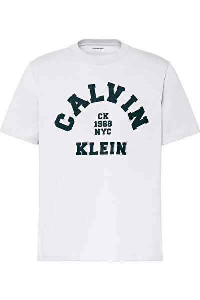 Calvin Klein Ss 20S Ln Calvin College Graphic Men's White T-Shirt