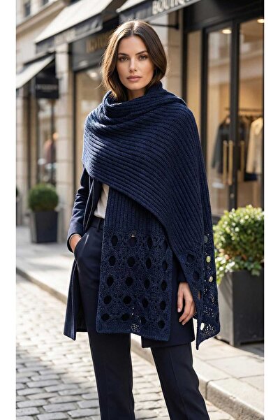 LAGRANZE Eșarfă pentru femei Seven Tone, simplă, cu sclipici