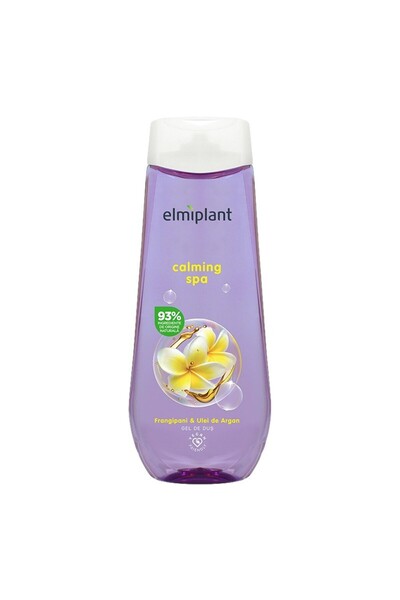 ELMIPLANT Set of 3 x Calming Spa Shower Gel, with Frangipani and Argan Oil, 400 ml