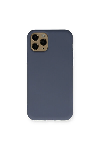 NewFace حافظة آيفون 11 برو مع داخلية نانو مخملية من السيليكون - رمادي