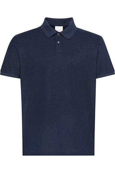 Calvin Klein SS REFINED PIQUE TIPPED CLASSIC Erkek Lacivert Polo T-Shirt