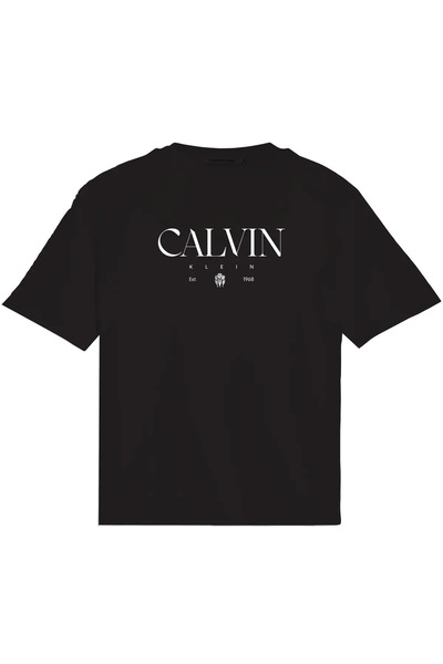Calvin Klein SS CKTAIL CONCEPT GRAPHIC TEE Kadın Siyah T-Shirt