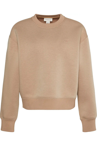 Calvin Klein LS BOXY SCUBA CREW SWEATSHIRT Kadın Kahverengi Sweatshirt