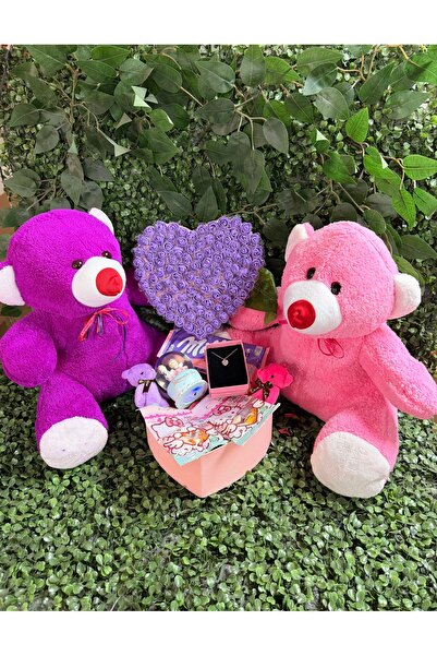 PİNK SHAKE Sevgiliye arkadaşa yılbaşı ayıcık hediyesi Çelik kolye kar küresi ...