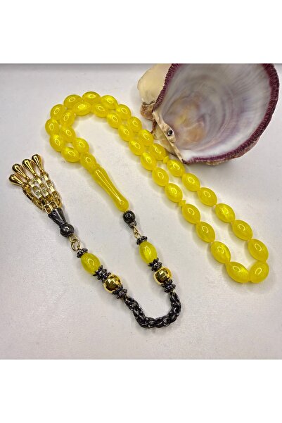 İskenderun Tesbihcilik Heavy Design Brass Tassel Opal Simile Rosary