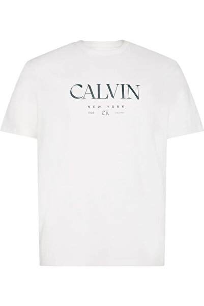 Calvin Klein Pánské bílé tričko SS 20S LN CALVIN GRAPHIC TEE