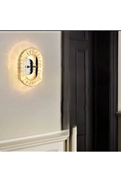 OEM Oval Crystal LED Wall Lamp with Remote Control, 46W, Warm-Cool White Ligh...