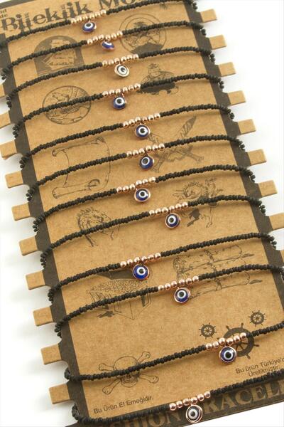 ZERO LAND 1595101739 Nazar (210151) Bead Bracelet-Black