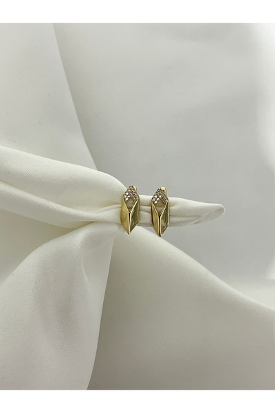yeknova Xuping 14K Gold Renginde Kuyumcu İşçiliği Zirkon Taşlı Lüks Dörtgen K...