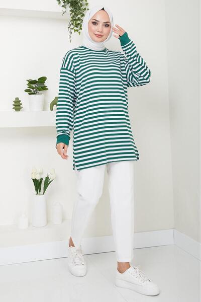 IŞILDA FASHION تونيك مخطط