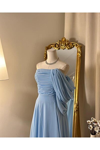 vanus fashion فستان سهرة طويل 5194 ( لونين )