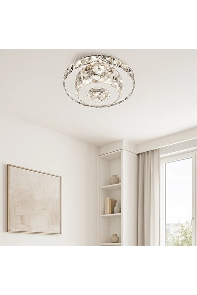 OEM Modern Crystal LED Wall Lamp with Remote Control 46W with 3 Light Levels Cold-Warm White Aurelen