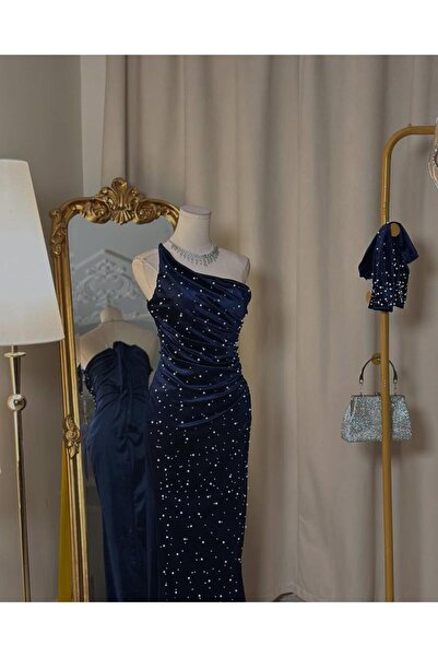 vanus fashion فستان سهرة طويل 5412 مع اكمام خارجية