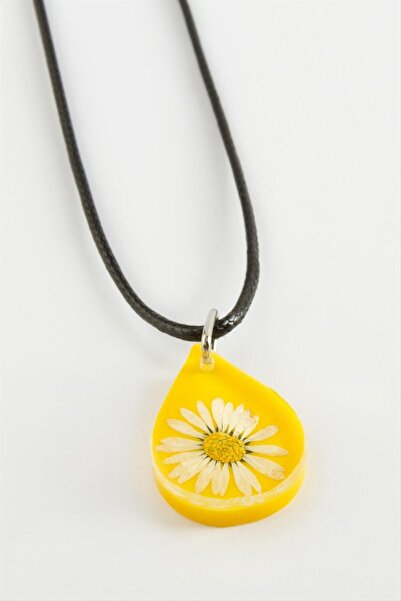 ZERO LAND 1590450739 Papatya Oval (205004) Epoxy Pendant-Yellow