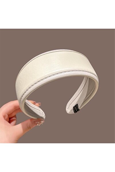 Pelin Aksesuar كريمي اللون مظهر جلدي تاج ممتلئ سميك