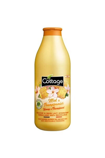 Cottage Cottage Shower Gel and Bath Milk, Honey and Frangipani, 750 ml