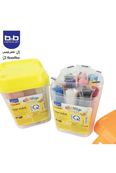 FLEXOFFICE مجموعة صلصال بلاستيسين تعليمية للأطفال مكونة من 12 لونًا، لعبة تفا...