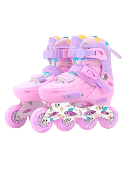 OEM Patine cu rotile reglabile pentru copii, model Wings, cu set de protecție, mărimi reglabile 35-38